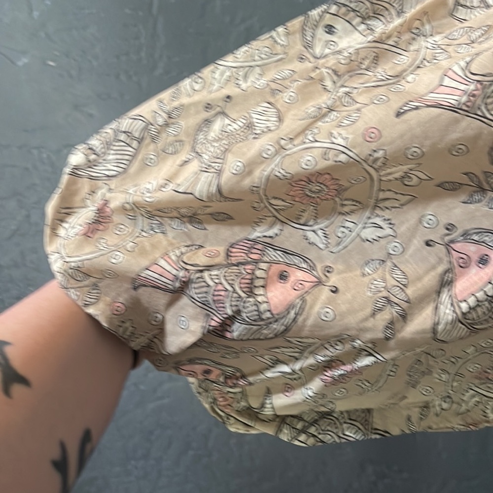 Let Me Be By Anthropologie NWT SZ 14 Babydoll Dress w Koi Fish/Floral Print - Picture 11 of 11
